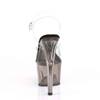 Pleaser - ADORE708T Sandale à bride à la cheville, Pole dance chaussures - Chaussures de pole dance - Gris/Transparent Product image